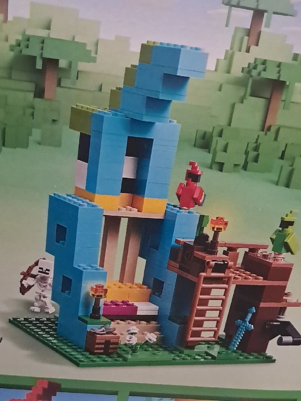 LEGO Minecraft Parrot Houses Building Set - Red, Blue, Green, Yellow